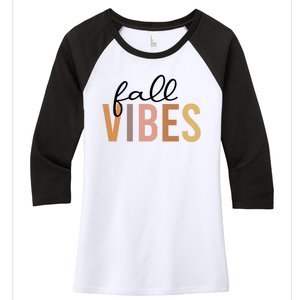 Fall Vibes Love Autumn Season Women's Tri-Blend 3/4-Sleeve Raglan Shirt