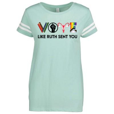 Funny Vote Like Ruth Sent You Gavel Feminists Lgbt Pride Enza Ladies Jersey Football T-Shirt