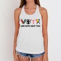 Funny Vote Like Ruth Sent You Gavel Feminists Lgbt Pride Women's Knotted Racerback Tank