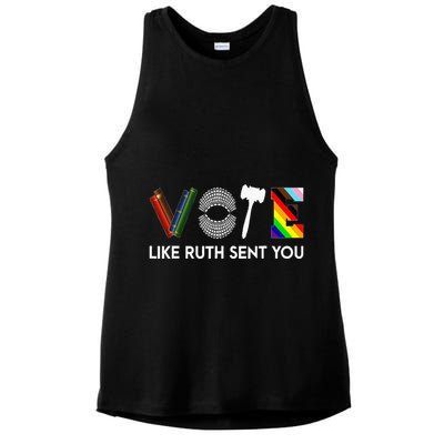 Funny Vote Like Ruth Sent You Gavel Feminists Lgbt Pride Ladies PosiCharge Tri-Blend Wicking Tank