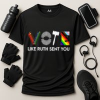 Funny Vote Like Ruth Sent You Gavel Feminists Lgbt Pride Cooling Performance Crew T-Shirt