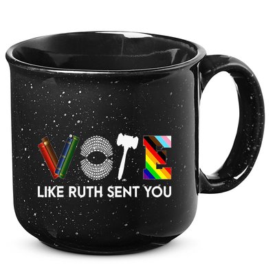 Funny Vote Like Ruth Sent You Gavel Feminists Lgbt Pride 15oz Campfire Ceramic Mug