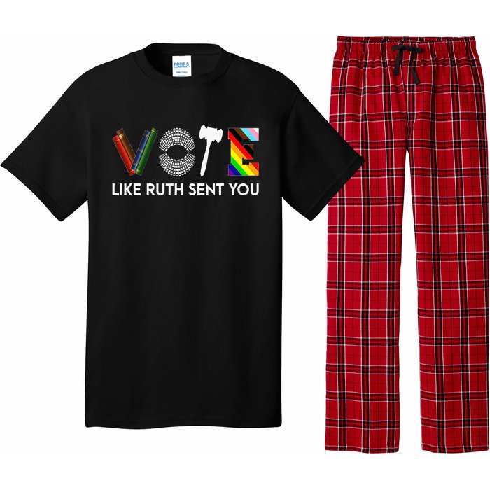 Funny Vote Like Ruth Sent You Gavel Feminists Lgbt Pride Pajama Set