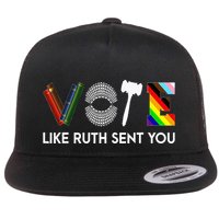 Funny Vote Like Ruth Sent You Gavel Feminists Lgbt Pride Flat Bill Trucker Hat
