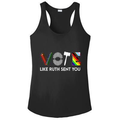 Funny Vote Like Ruth Sent You Gavel Feminists Lgbt Pride Ladies PosiCharge Competitor Racerback Tank