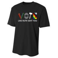 Funny Vote Like Ruth Sent You Gavel Feminists Lgbt Pride Performance Sprint T-Shirt