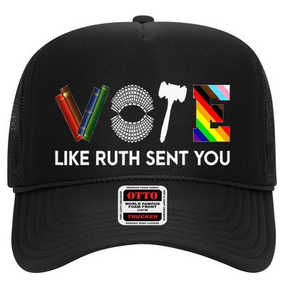 Funny Vote Like Ruth Sent You Gavel Feminists Lgbt Pride Trucker Hat