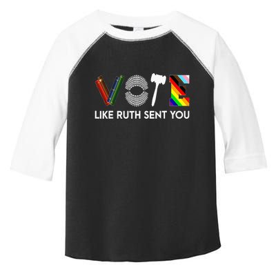 Funny Vote Like Ruth Sent You Gavel Feminists Lgbt Pride Toddler Fine Jersey T-Shirt