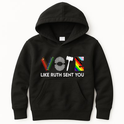 Funny Vote Like Ruth Sent You Gavel Feminists Lgbt Pride Kids Hoodie
