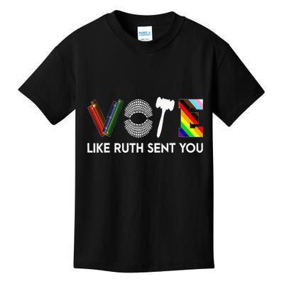 Funny Vote Like Ruth Sent You Gavel Feminists Lgbt Pride Kids T-Shirt
