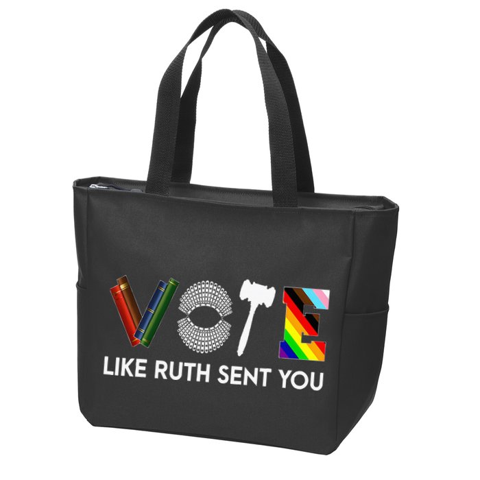 Funny Vote Like Ruth Sent You Gavel Feminists Lgbt Pride Zip Tote Bag