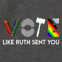 Funny Vote Like Ruth Sent You Gavel Feminists Lgbt Pride Vector Backpack