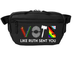 Funny Vote Like Ruth Sent You Gavel Feminists Lgbt Pride Crossbody Pack