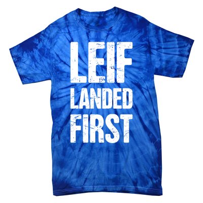 Funny Viking Leif Erikson Day / Distressed Leif Erikson Gift Tie-Dye T-Shirt