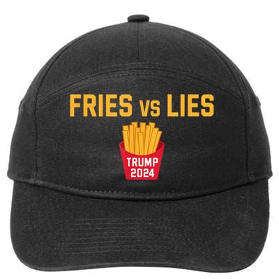 Fries Vs Lies Trump 2024 Trump 2024 Fries Vs Lies Usa Presidet Voting 7-Panel Snapback Hat