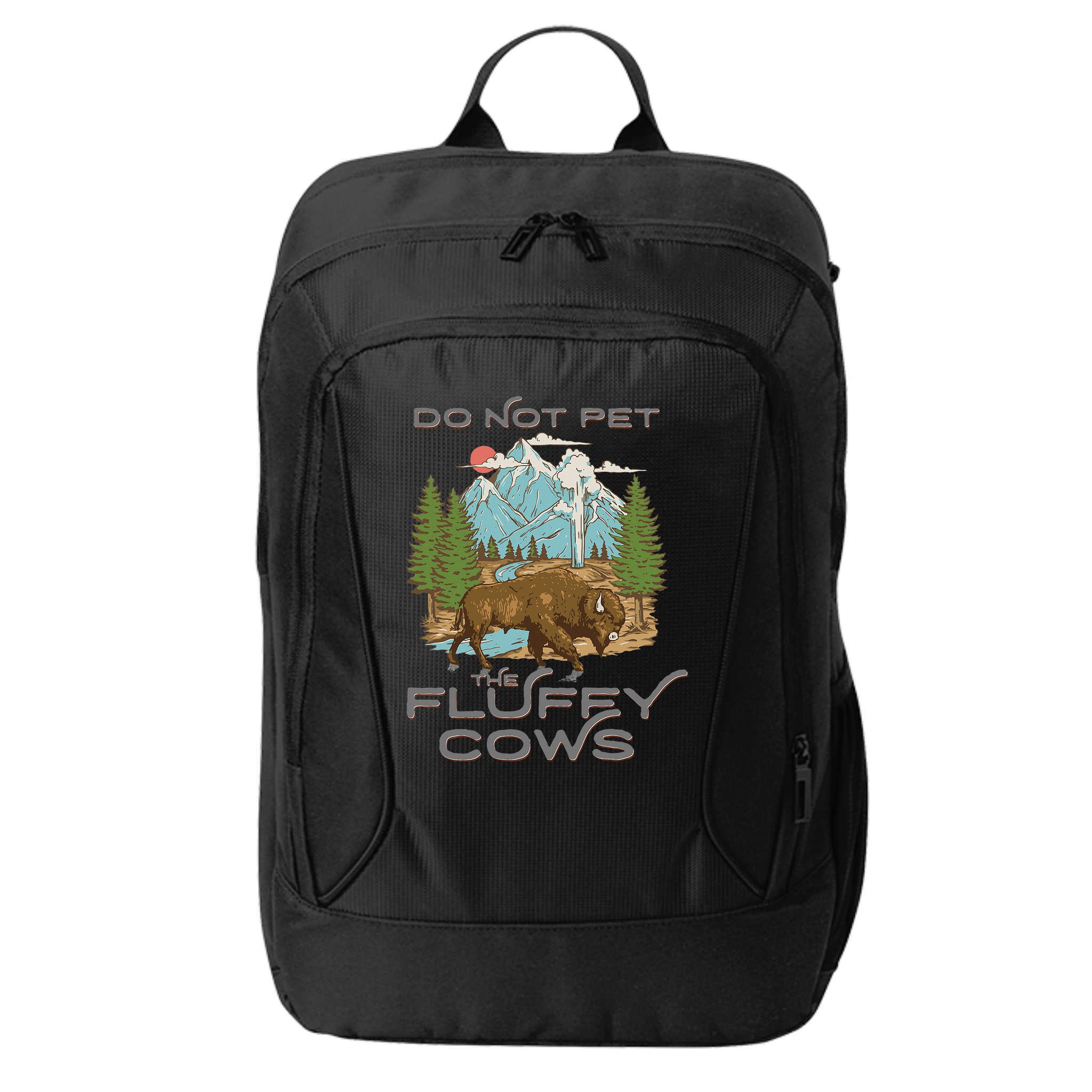 Funny Vintage Look Yellowstone National Park Bison Lover City Backpack