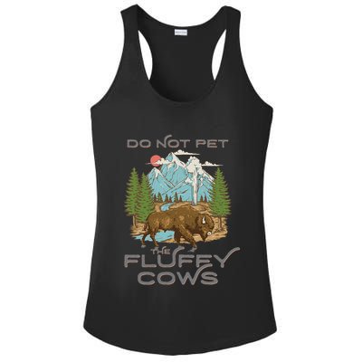 Funny Vintage Look Yellowstone National Park Bison Lover Ladies PosiCharge Competitor Racerback Tank