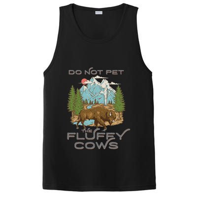 Funny Vintage Look Yellowstone National Park Bison Lover PosiCharge Competitor Tank