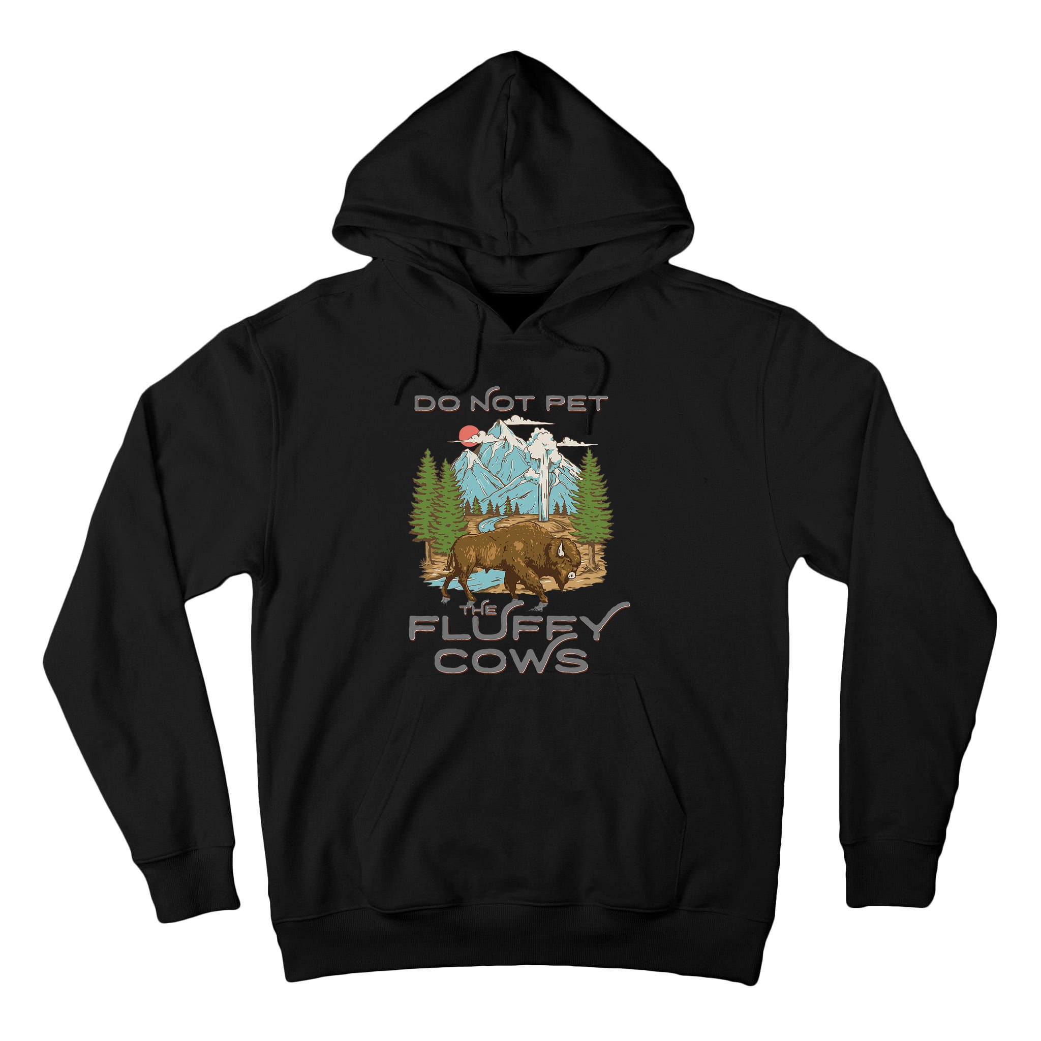 Funny Vintage Look Yellowstone National Park Bison Lover Tall Hoodie