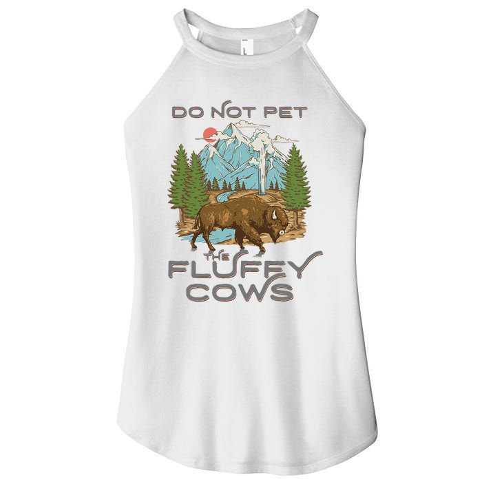 Funny Vintage Look Yellowstone National Park Bison Lover Women’s Perfect Tri Rocker Tank