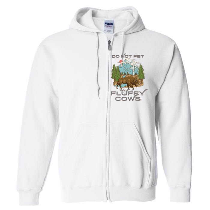 Funny Vintage Look Yellowstone National Park Bison Lover Full Zip Hoodie