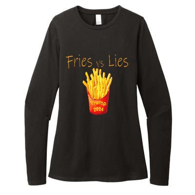 Fries Vs Lies Trump 2024 Womens CVC Long Sleeve Shirt