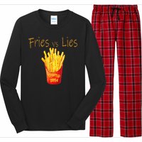 Fries Vs Lies Trump 2024 Long Sleeve Pajama Set