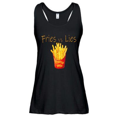 Fries Vs Lies Trump 2024 Ladies Essential Flowy Tank