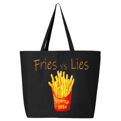 Fries Vs Lies Trump 2024 25L Jumbo Tote