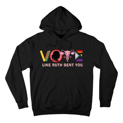 Funny Vote Like Ruth Sent You Uterus Feminist Lgbt Hoodie