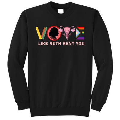 Funny Vote Like Ruth Sent You Uterus Feminist Lgbt Sweatshirt