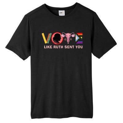 Funny Vote Like Ruth Sent You Uterus Feminist Lgbt Tall Fusion ChromaSoft Performance T-Shirt