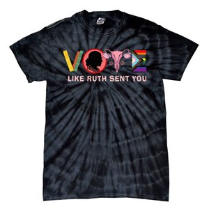 Funny Vote Like Ruth Sent You Uterus Feminist Lgbt Tie-Dye T-Shirt