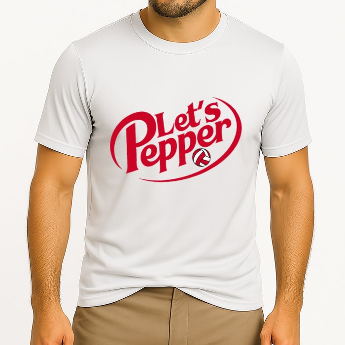 Funny Volleyball LetS Pepper Practice Term Great Cooling Performance Crew T-Shirt