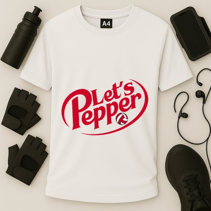Funny Volleyball LetS Pepper Practice Term Great Cooling Performance Crew T-Shirt