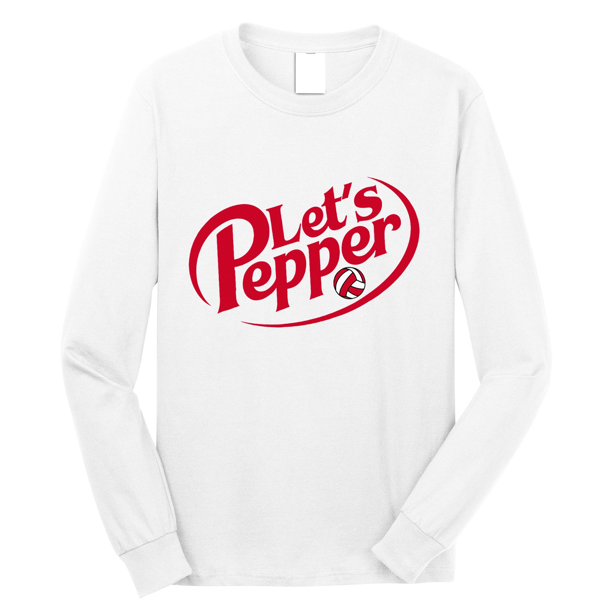 Funny Volleyball LetS Pepper Practice Term Great Long Sleeve Shirt