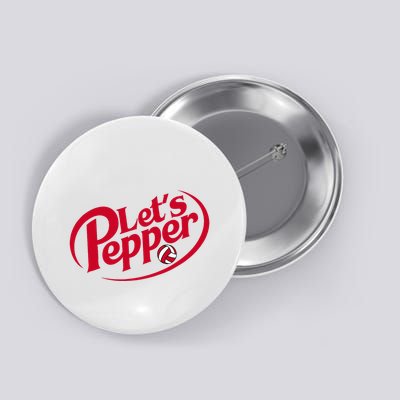 Funny Volleyball LetS Pepper Practice Term Great Button