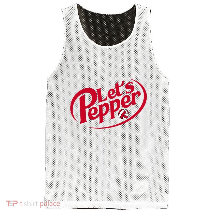 Funny Volleyball LetS Pepper Practice Term Great Mesh Reversible Basketball Jersey Tank