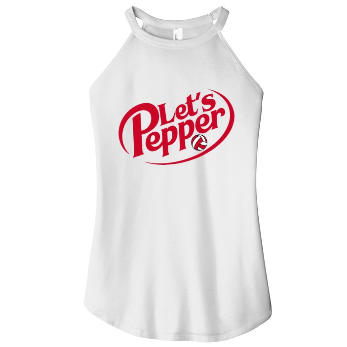Funny Volleyball LetS Pepper Practice Term Great Women's Perfect Tri Rocker Tank