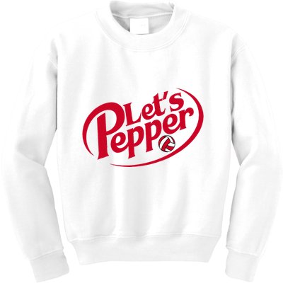 Funny Volleyball LetS Pepper Practice Term Great Kids Sweatshirt