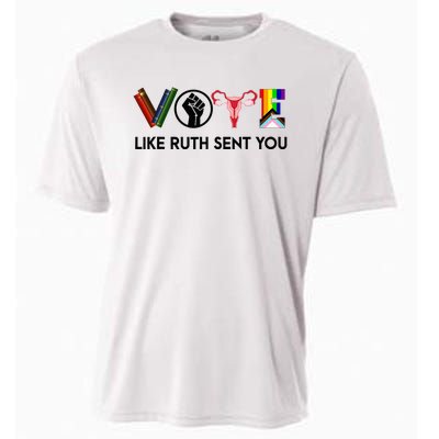 Funny Vote Like Ruth Sent You Gavel Feminists Lgbt Pride Cooling Performance Crew T-Shirt