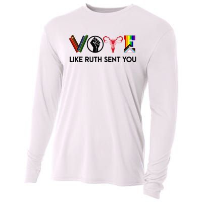 Funny Vote Like Ruth Sent You Gavel Feminists Lgbt Pride Cooling Performance Long Sleeve Crew