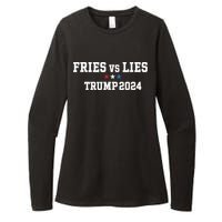 Fries Vs Lies Trump 2024 French Fries Trump Vance 2024 Womens CVC Long Sleeve Shirt