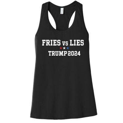 Fries Vs Lies Trump 2024 French Fries Trump Vance 2024 Women's Racerback Tank