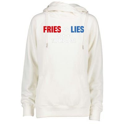 Fries Vs Lies Pro Trump Vance 2024 Womens Funnel Neck Pullover Hood