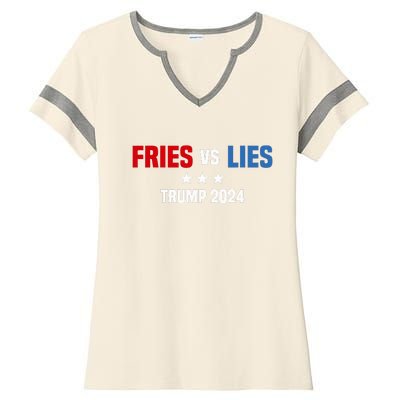 Fries Vs Lies Pro Trump Vance 2024 Ladies Halftime Notch Neck Tee