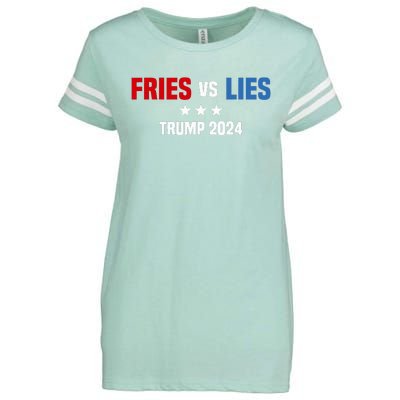 Fries Vs Lies Pro Trump Vance 2024 Enza Ladies Jersey Football T-Shirt