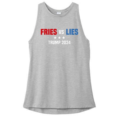 Fries Vs Lies Pro Trump Vance 2024 Ladies PosiCharge Tri-Blend Wicking Tank