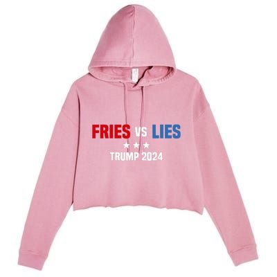 Fries Vs Lies Pro Trump Vance 2024 Crop Fleece Hoodie