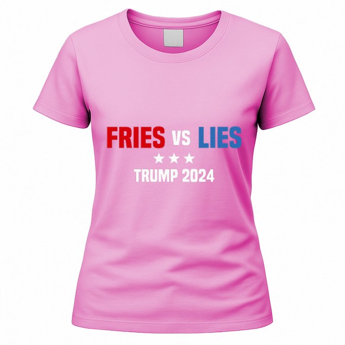 Fries Vs Lies Pro Trump Vance 2024 Women's T-Shirt